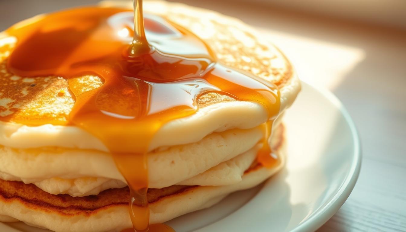 Fluffy Pancakes with Maple Syrup
