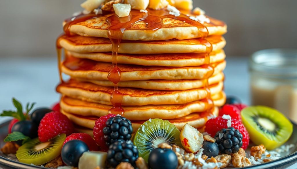 fluffy pancake stack
