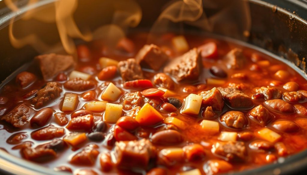 slow cooker chili with ground beef